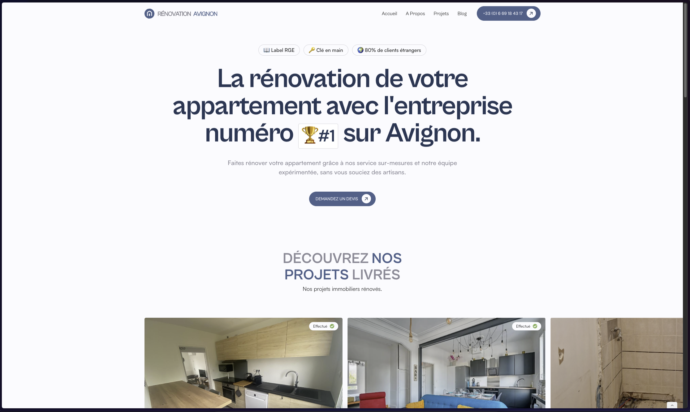 An image of the Rénovation Avignon project.